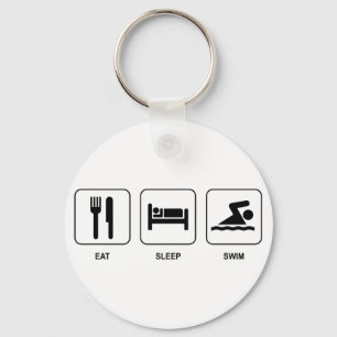 Porte-clés Mangez le porte - clé de bain de sommeil