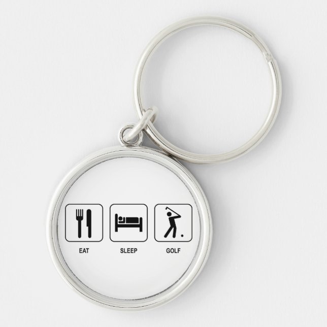 Porte-clés Mangez le porte - clé de golf de sommeil (Devant)