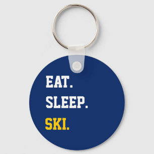 Porte-clés Mangez le ski du sommeil