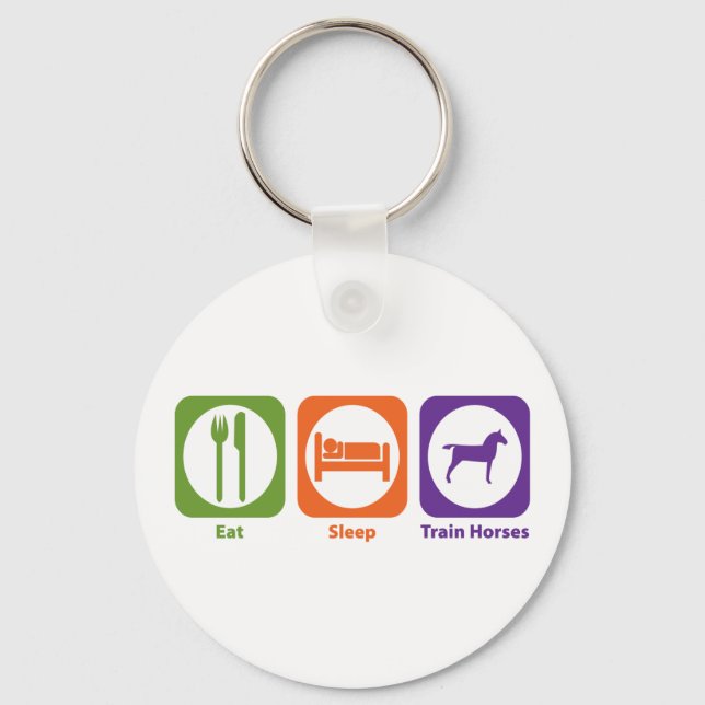 Porte-clés Mangez les chevaux du train du sommeil (Recto)