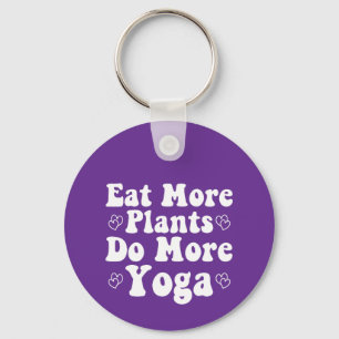 Porte-clés Mangez Plus De Plantes Faites Plus De Yoga Dit Coe