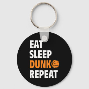 Porte-clés Mangez Sleep Dunk Répétez Fun Basketball