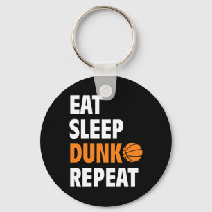 Porte-clés Mangez Sleep Dunk Répétez Fun Basketball