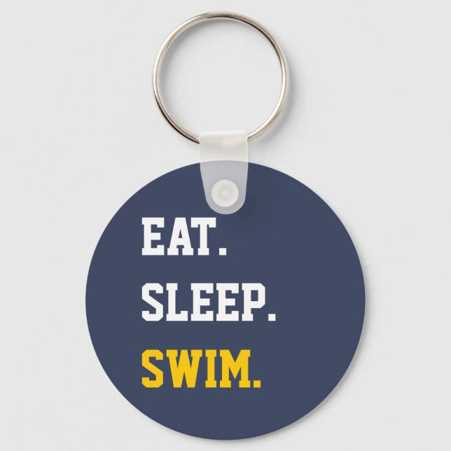 Porte-clés Mangez Sleep Swim (Recto)