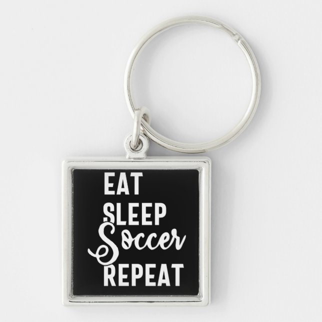 Porte-clés mangez sommeil soccer répéter (Devant)