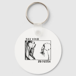 Porte-clés Mangez votre Protein Funny Gymer