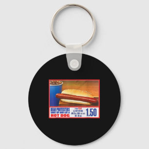 Porte-clés Manifestants Ferme La et Mange Un Hot Dog Drôle 4