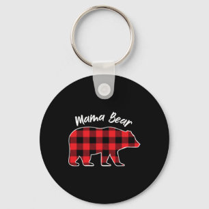 Porte-clés Manque d'ours de maman Rouge Plaqué Pyjama Famille