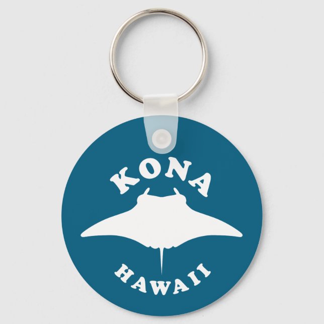 Porte-clés Manta Ray Plongée à Kona, Hawaii (Recto)
