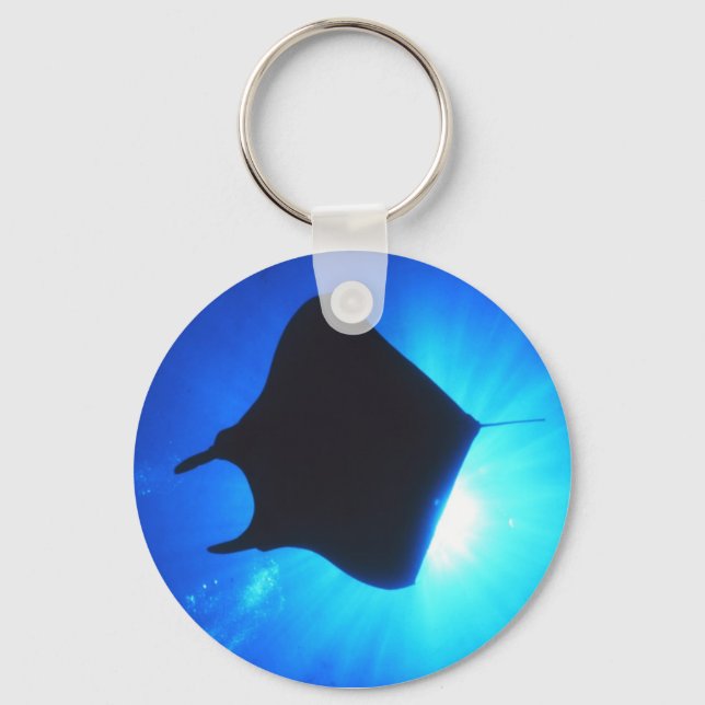 Porte-clés Manta Ray Silhouette (Recto)