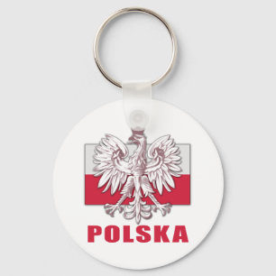 Porte-clés Manteau de la Pologne Polska des bras