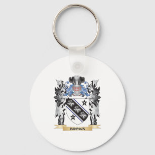 Porte-clés Manteau des bras Brown - crête de famille