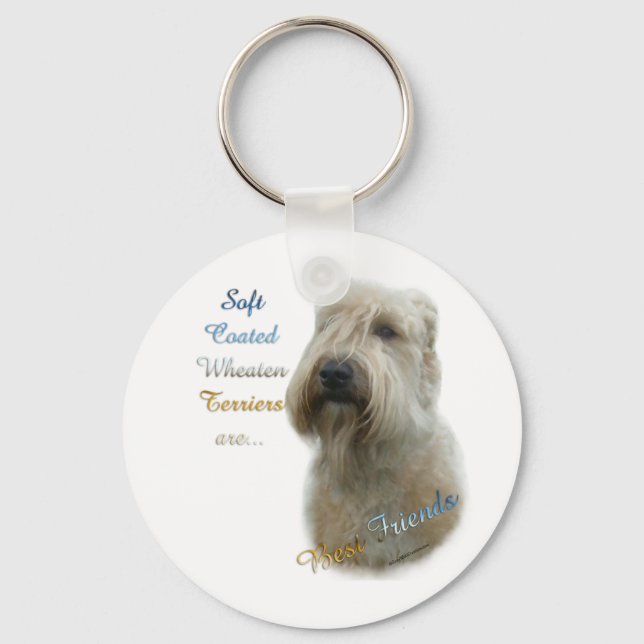 Porte-clés Manteau souple Wheaten Terrier meilleur ami Porte  (Recto)