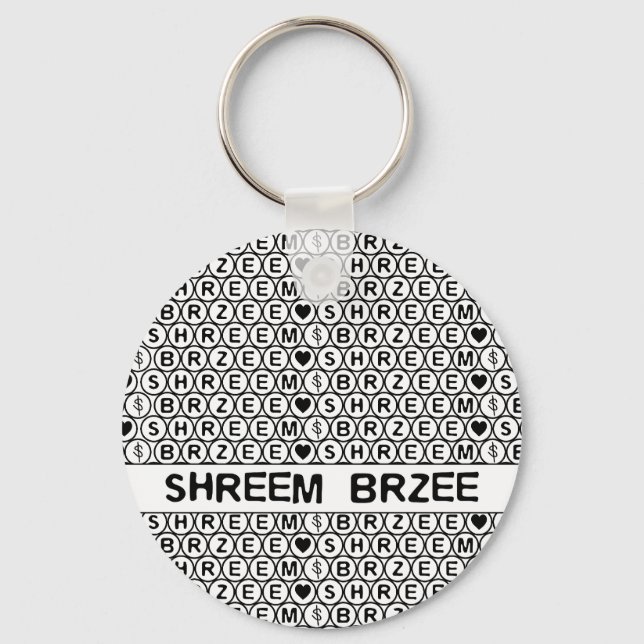 Porte-clés Mantra de l'argent Shreem Brzee blanc (Recto)