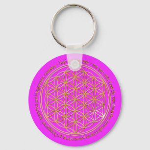 Porte-clés Mantra Moola / Blume Des Lebens rose