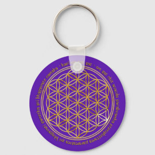 Porte-clés Mantra Moola / Blume Des Lebens violet