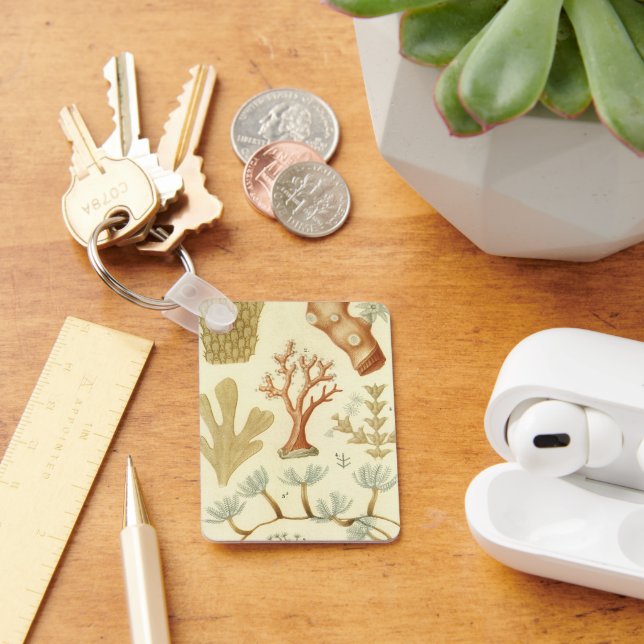 Porte-clés Manuel de sciences Biologie, Animaux de corail vin (Bureau)