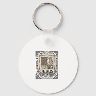 Porte-clés Manuscrit de Jésus Foi chrétienne vintage Jésus