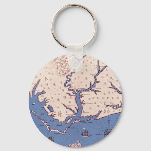 Porte-clés Map of Virginia (Recto)