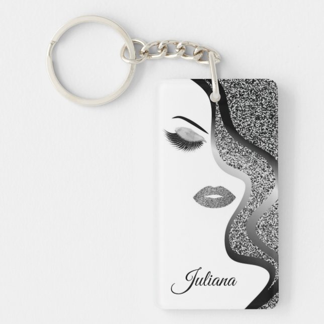 Porte-clés Maquillage à effet pailleté (Devant)