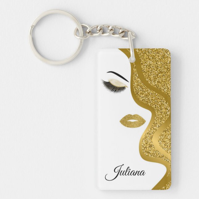 Porte-clés Maquillage avec effet parties scintillant (Devant)