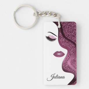 Porte-clés Maquillage avec effet parties scintillant