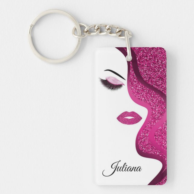 Porte-clés Maquillage avec effet parties scintillant (Devant)