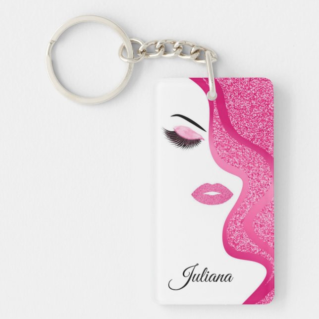 Porte-clés Maquillage avec effet parties scintillant (Devant)