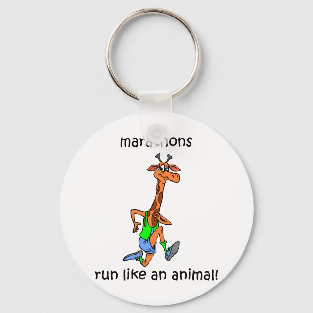 Porte-clés Marathon mignon et drôle (Recto)