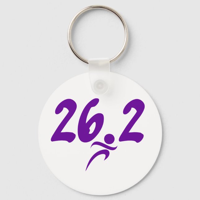 Porte-clés Marathon violet 26,2 (Recto)
