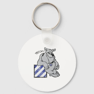Porte-clés Marauder 3e division d'infanterie Rocky The Bulldo