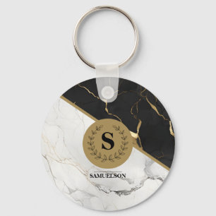 Porte-clés Marbre Monogrammé Intemporel 