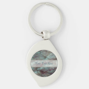 Porte-clés Marbre turquoise bleu et violet