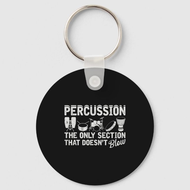 Porte-clés Marching Band Percussion For Percussionist Drummer (Recto)