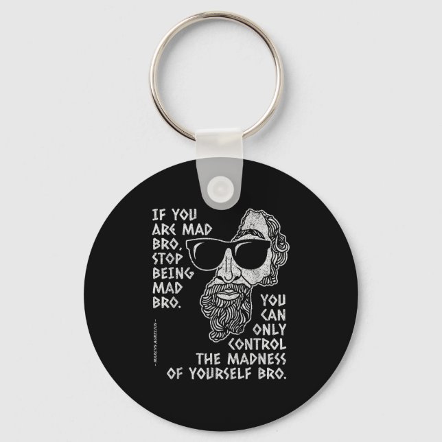 Porte-clés Marcus Aurelius Philosophe stoïque Ancien Roman Jo (Recto)