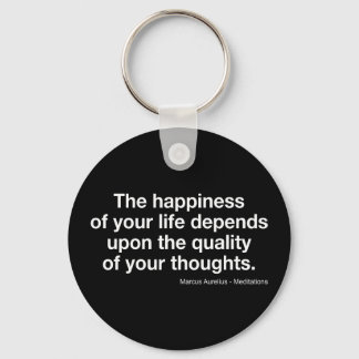 Porte-clés Marcus Aurelius Quote: "Happiness Depends On..."