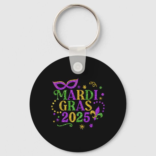 Porte-clés Mardi Gras Carnaval Gras Mardi Fleur De Lis Men W (Recto)