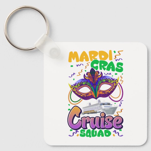 Porte-clés Mardi Gras Carnival Croisière Voyage de vacances (Recto)