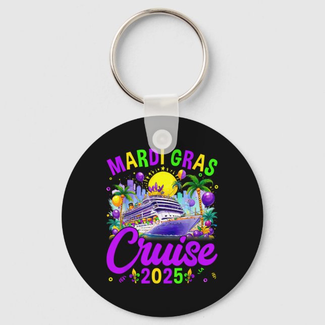 Porte-clés Mardi Gras Carnival Cruise 2025 Family Cruising (Recto)