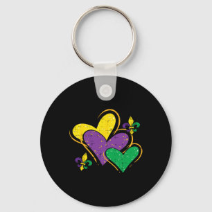 Porte-clés Mardi Gras Coeurs Mignonne tenue Femmes Filles Enf
