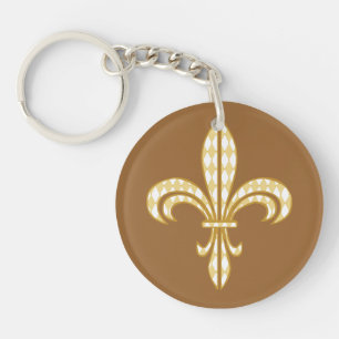 Porte-clés Mardi gras Harlequin Fleur De Lis