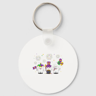 Porte-clés Mardi Gras Mignon Trois Dents Perles Mardi Gras De