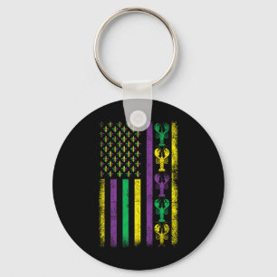 Porte-clés Mardi Gras Usa Drapeau Américain Mardi