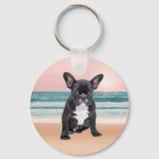 Porte-clés Mare French Bulldog Beach Eau Soleil (Recto)