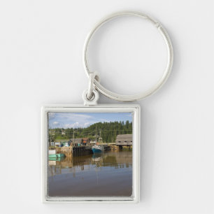 Porte-clés Marée moyenne dans la baie de Fundy à St. Martins,
