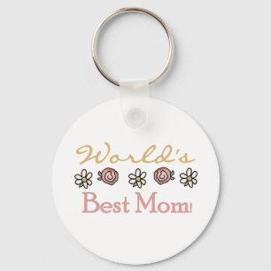 Porte-clés Marguerites et maman du monde de roses meilleure