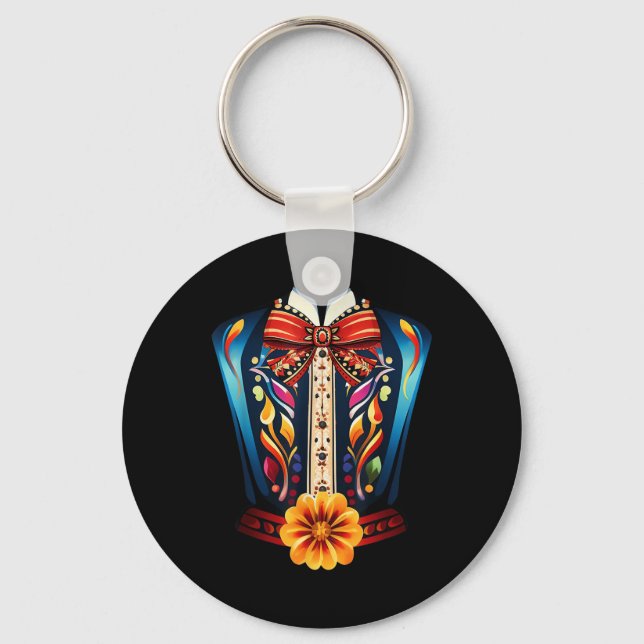 Porte-clés Mariachi Charro Costume Mexicain Pour Cinco De May (Recto)