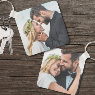 Porte-clés Mariage à deux côtés personnalisé nouvellement mar