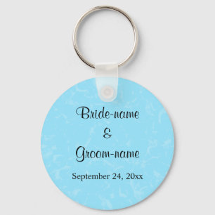 Porte-clés Mariage abstrait subtil bleu en pastel d'arrière -
