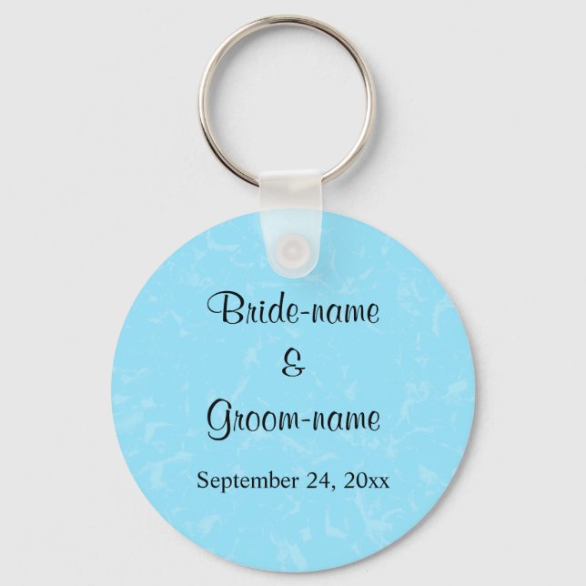 Porte-clés Mariage Arrière - plan Abstrait Pastel Blue Subtle (Recto)